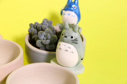 Cute Anime Ceramic Flower Pot, Perfect for Succulents and Small Plants, Handmade Ceramic Planter for Home Decor